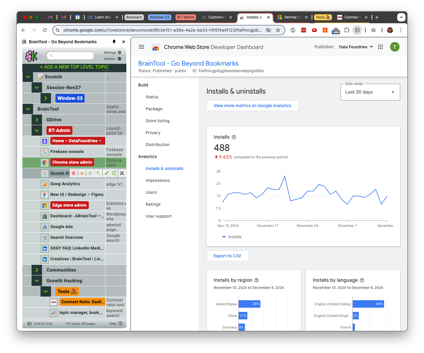 Topic Manager in side panel